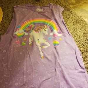 Lisa frank unicorn tank top